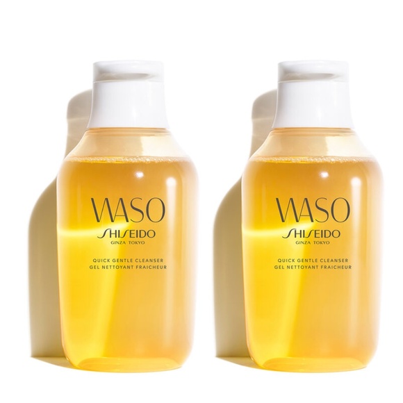 New Lot 2pc WASO SHISEIDO Quick Gentle Cleanser 5fl oz 150ml Honey Japanese